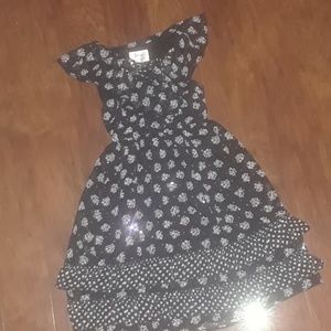 EUC Gorgeous justice black ruffle sequin dress 14